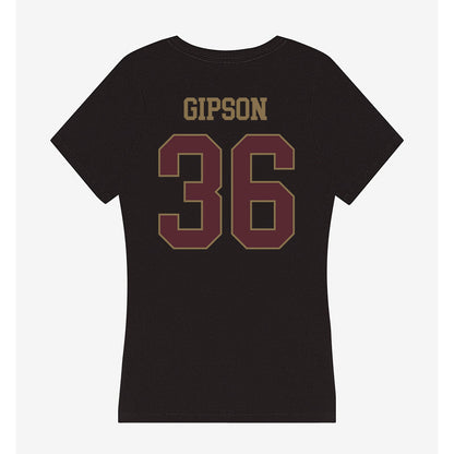 Texas State - NCAA Football : Greg Gipson - Women's V-Neck T-Shirt-1