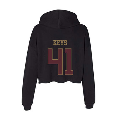 Texas State - NCAA Football : Dante Keys - Women's Crop Fleece Hoodie-1