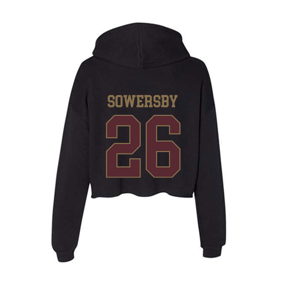 Texas State - NCAA Football : Bradley Sowersby - Women's Crop Fleece Hoodie-1