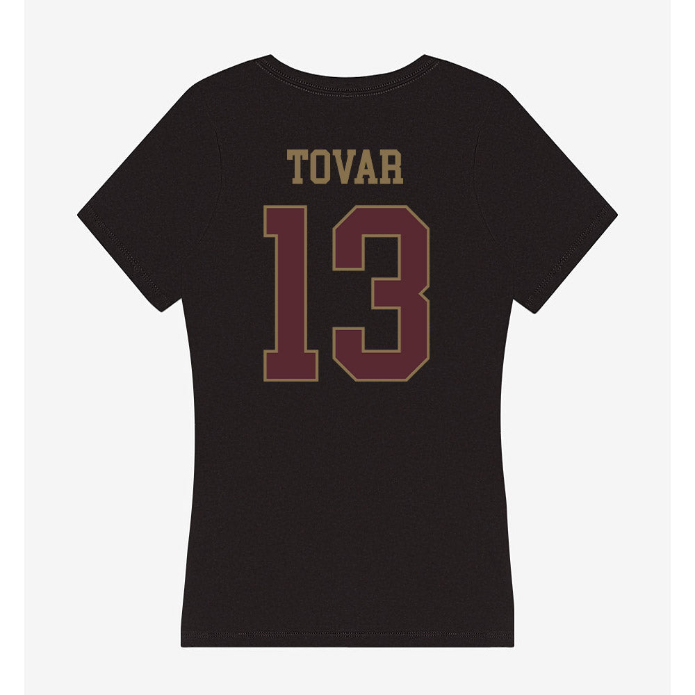 Texas State - NCAA Baseball : Jesus Tovar - Women's V-Neck T-Shirt-1