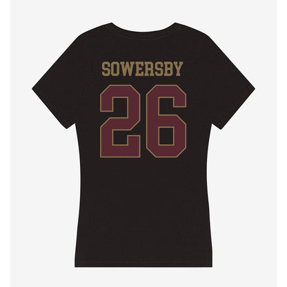 Texas State - NCAA Football : Bradley Sowersby - Women's V-Neck T-Shirt-1