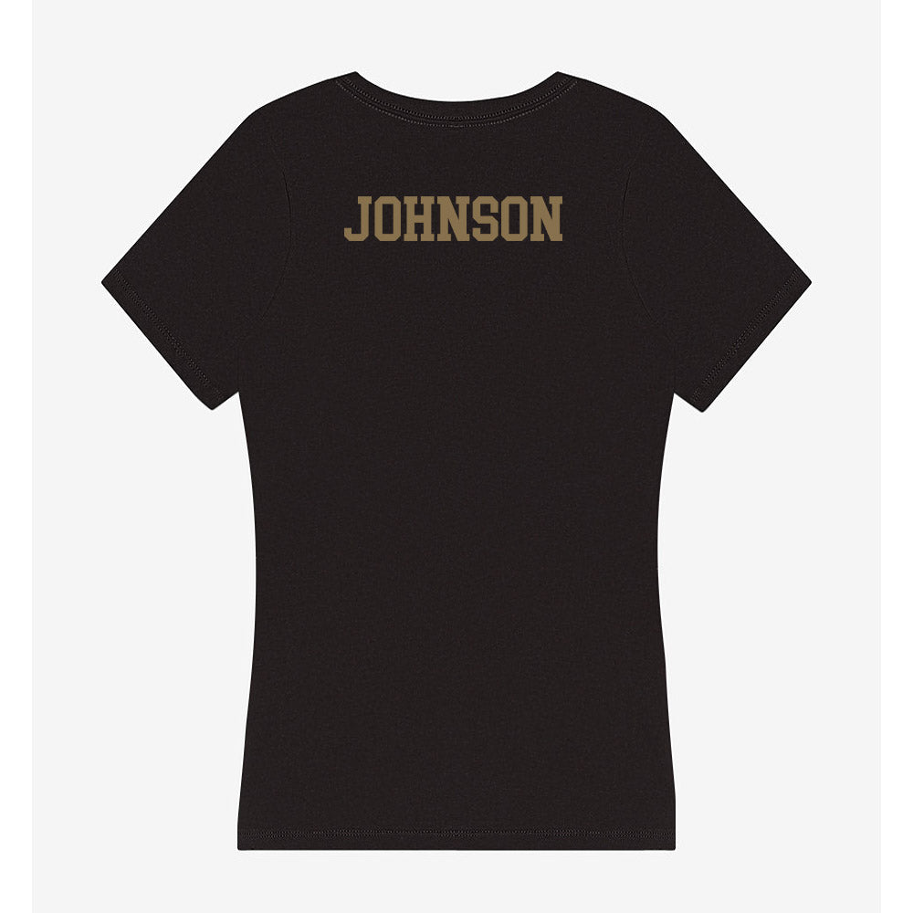 Texas State - NCAA Cheerleading : Star Johnson - Women's V-Neck T-Shirt-1