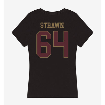 Texas State - NCAA Football : Dorion Strawn - Women's V-Neck T-Shirt-1