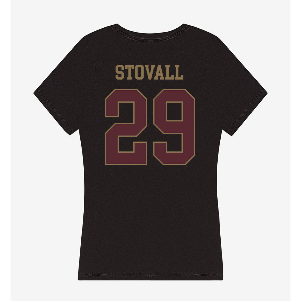 Texas State - NCAA Baseball : Kortland Stovall - Women's V-Neck T-Shirt-1