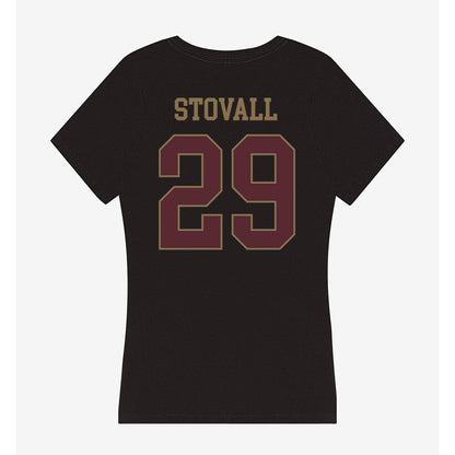 Texas State - NCAA Baseball : Kortland Stovall - Women's V-Neck T-Shirt-1