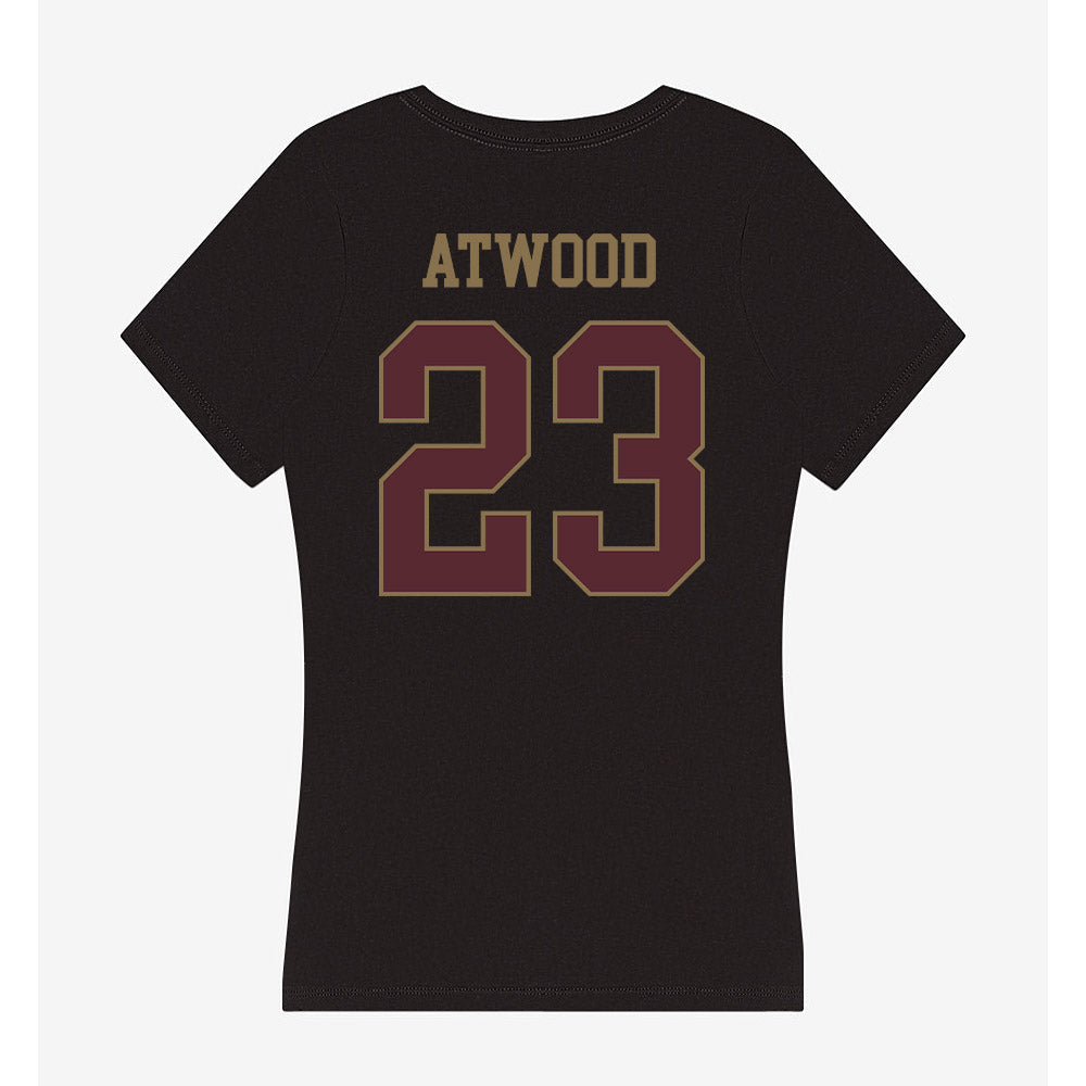 Texas State - NCAA Football : Amarion Atwood - Women's V-Neck T-Shirt-1