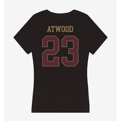Texas State - NCAA Football : Amarion Atwood - Women's V-Neck T-Shirt-1