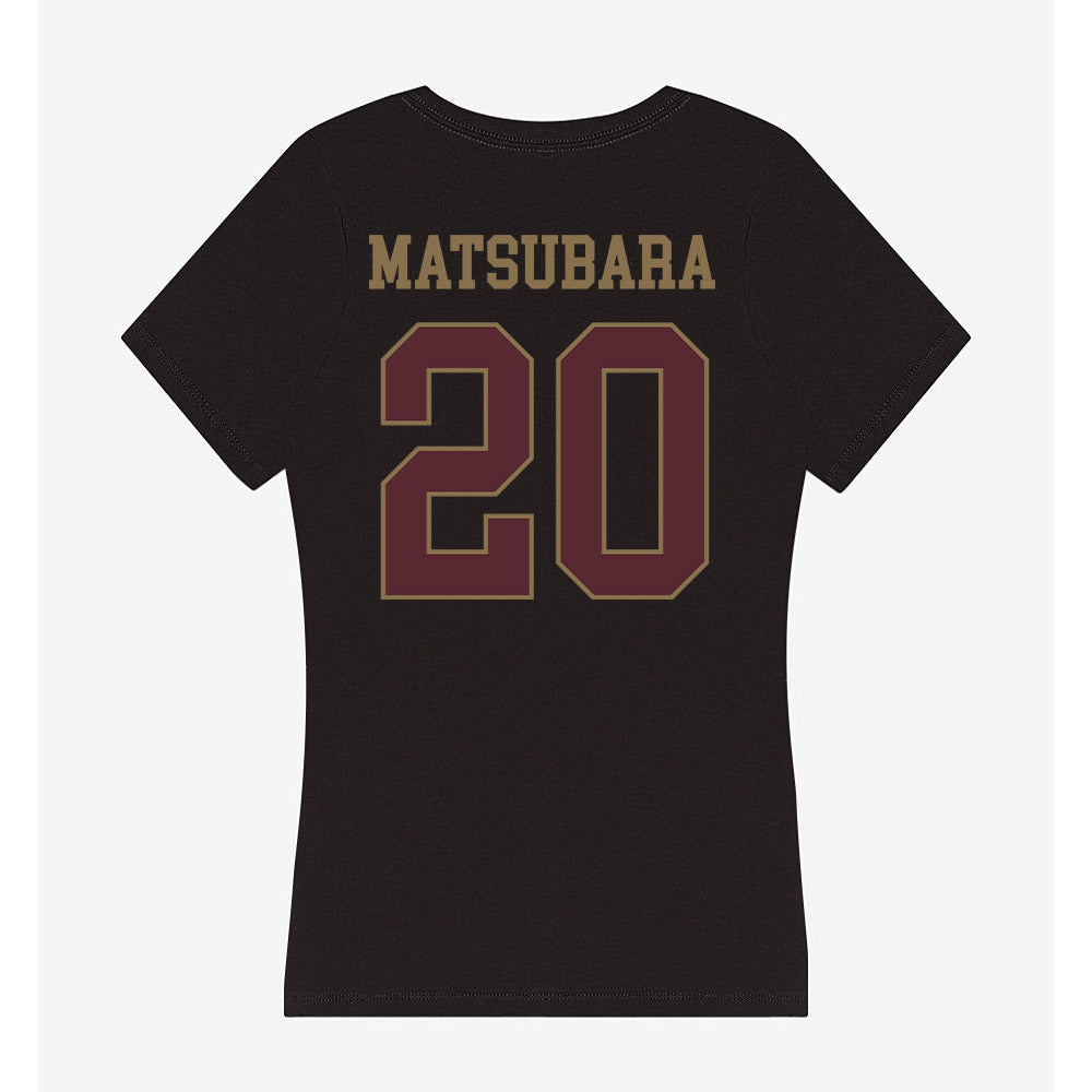 Texas State - NCAA Women's Soccer : Luna Matsubara - Women's V-Neck T-Shirt-1