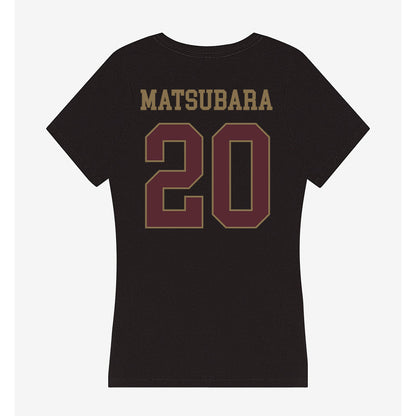 Texas State - NCAA Women's Soccer : Luna Matsubara - Women's V-Neck T-Shirt-1