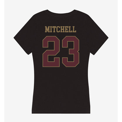 Texas State - NCAA Baseball : Drayton Mitchell - Women's V-Neck T-Shirt-1