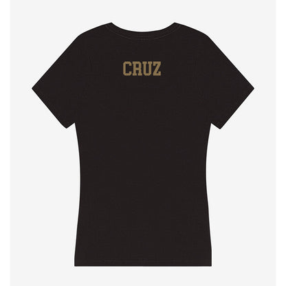 Texas State - NCAA Men's Golf : Lucky Cruz - Women's V-Neck T-Shirt-1