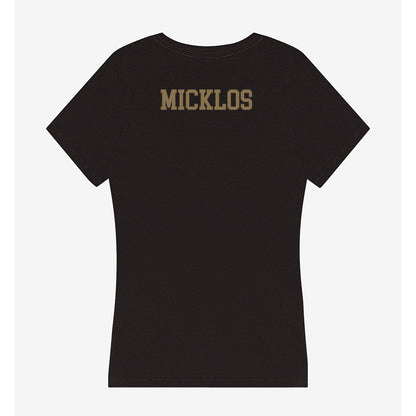 Texas State - NCAA Women's Track & Field : Addie Micklos - Women's V-Neck T-Shirt-1