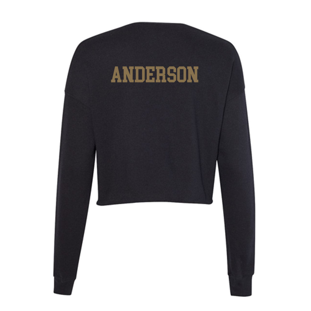 Texas State - NCAA Men's Golf : Terrin Anderson - Women's Cropped Crew Fleece-1