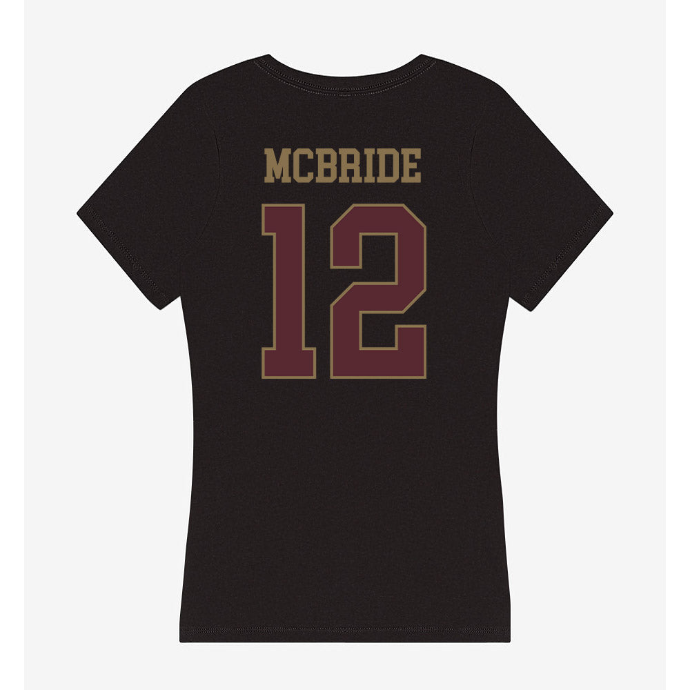 Texas State - NCAA Women's Basketball : Kyla McBride - Women's V-Neck T-Shirt-1