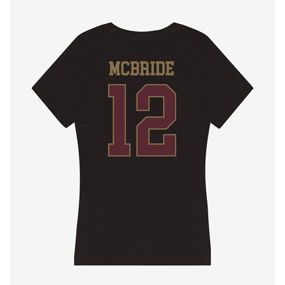 Texas State - NCAA Women's Basketball : Kyla McBride - Women's V-Neck T-Shirt-1