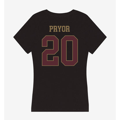 Texas State - NCAA Football : Cole Pryor - Women's V-Neck T-Shirt-1