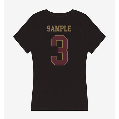 Texas State - NCAA Football : Zechariah Sample - Women's V-Neck T-Shirt-1