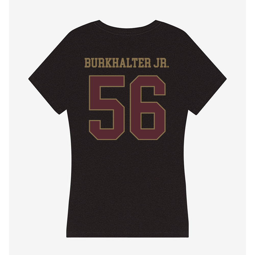 Texas State - NCAA Football : Trenton Burkhalter Jr. - Women's V-Neck T-Shirt-1