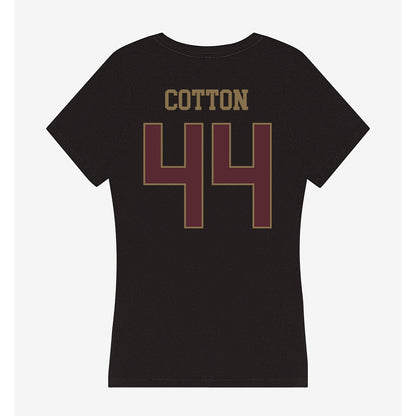 Texas State - NCAA Baseball : Jackson Cotton - Women's V-Neck T-Shirt-1