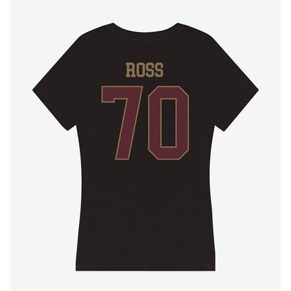 Texas State - NCAA Football : Ameer Ross - Women's V-Neck T-Shirt-1