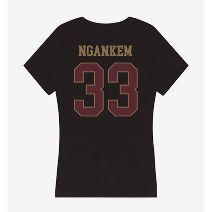 Texas State - NCAA Women's Soccer : Jenny Ngankem - Women's V-Neck T-Shirt-1