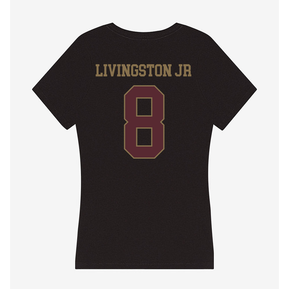 Texas State - NCAA Men's Basketball : Randy Livingston Jr - Women's V-Neck T-Shirt-1