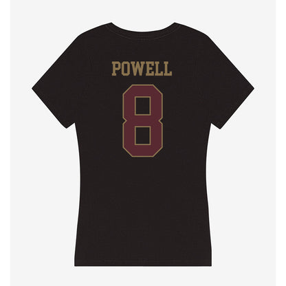 Texas State - NCAA Football : Davis Powell - Women's V-Neck T-Shirt-1