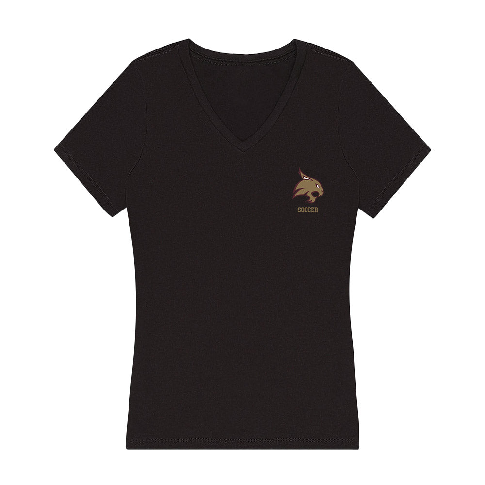 Texas State - NCAA Women's Soccer : Jenny Ngankem - Women's V-Neck T-Shirt-0