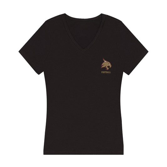 Texas State - NCAA Football : Justin Deleon - Women's V-Neck T-Shirt-0