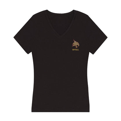 Texas State - NCAA Softball : Chesney Davis - Women's V-Neck T-Shirt-0