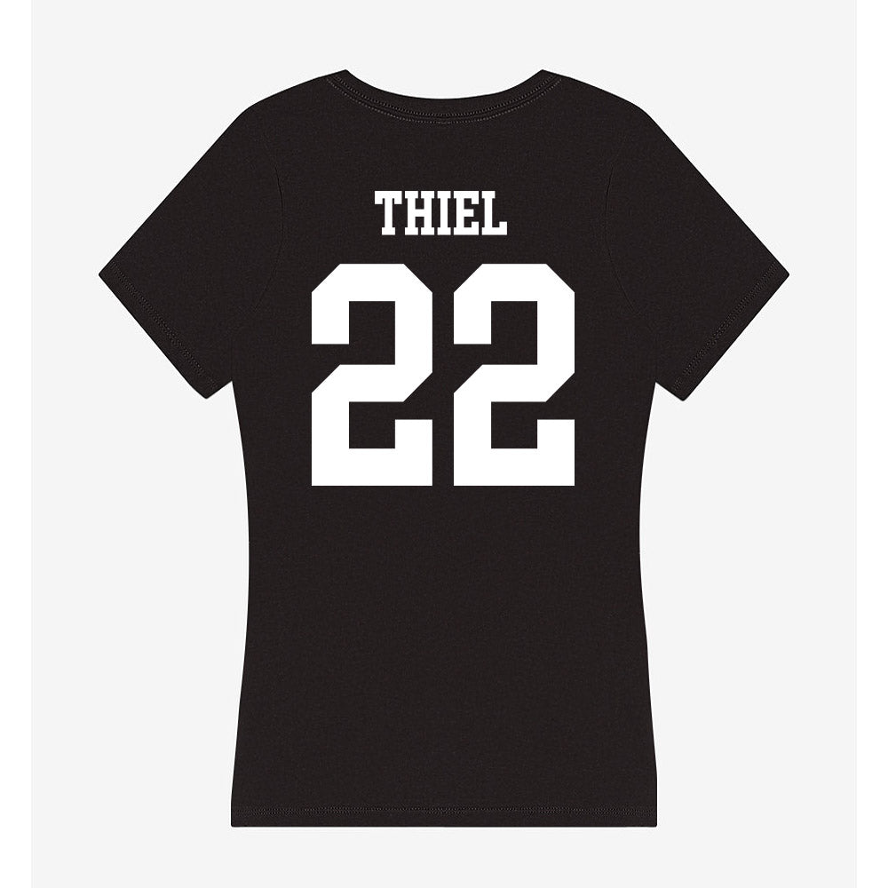 UNC Charlotte - NCAA Women's Basketball : Caroline Thiel - Women's V-Neck T-Shirt-1