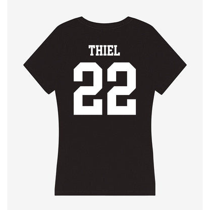 UNC Charlotte - NCAA Women's Basketball : Caroline Thiel - Women's V-Neck T-Shirt-1