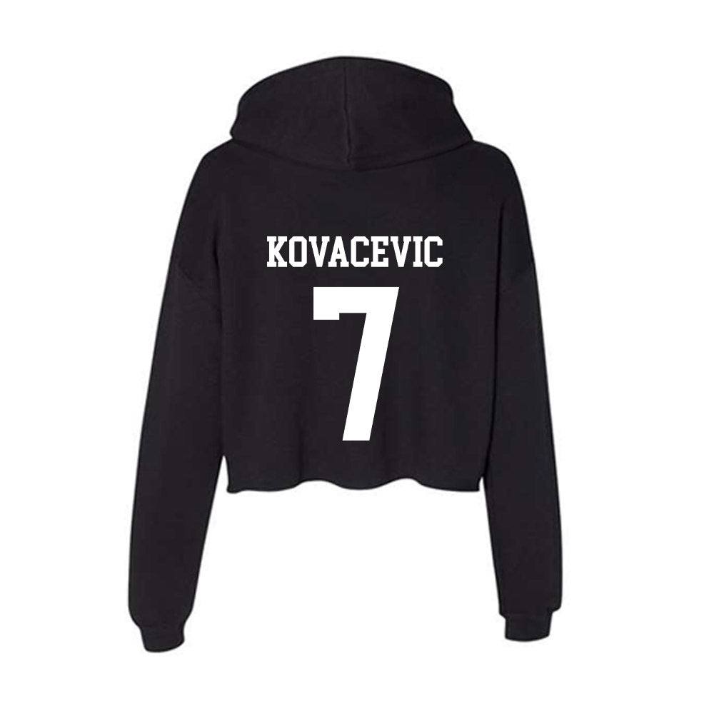 UNC Charlotte - NCAA Women's Volleyball : Elena Kovacevic - Women's Crop Fleece Hooded Sweatshirt-1