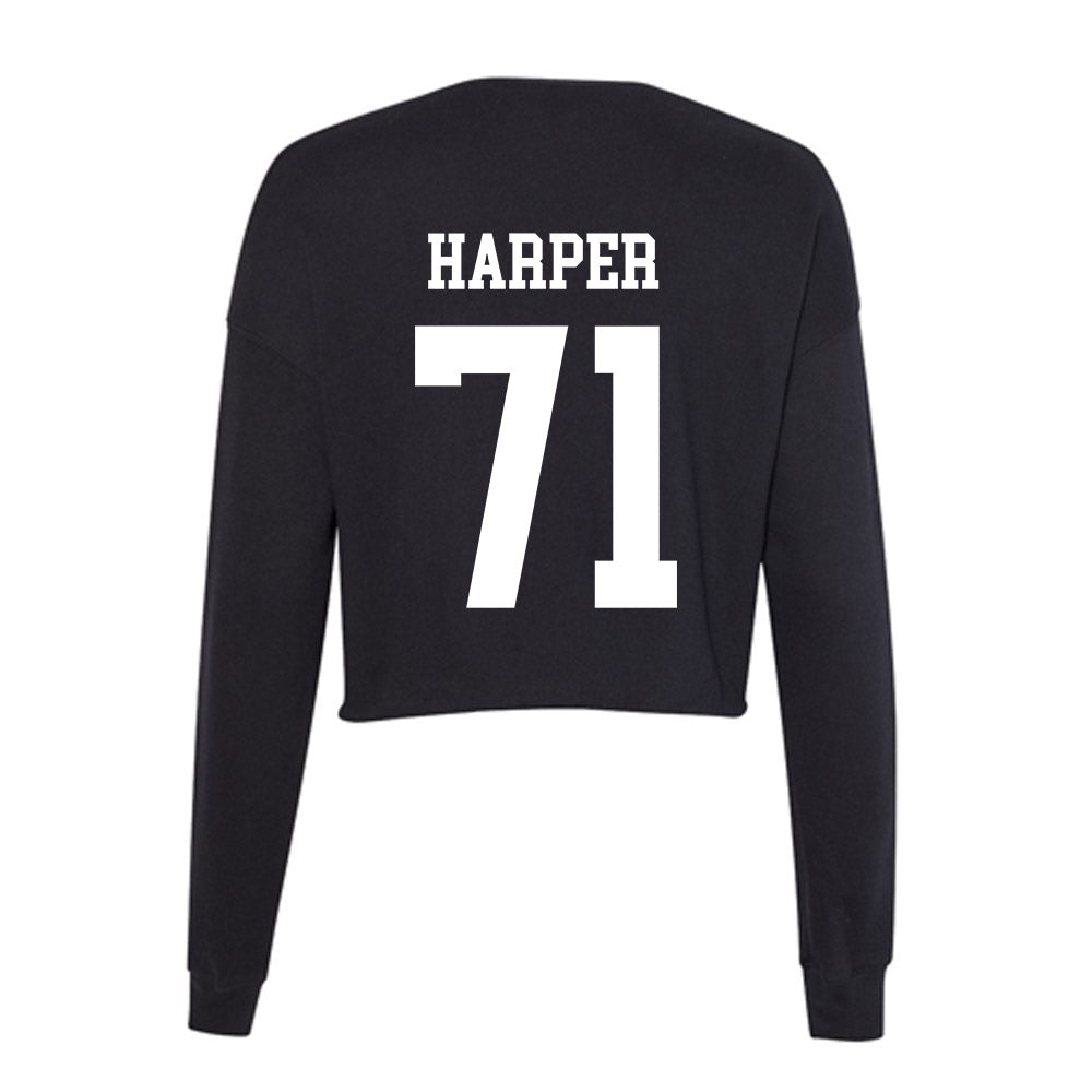 UNC Charlotte - NCAA Football : Amar Harper - Women's Cropped Crew Fleece-1