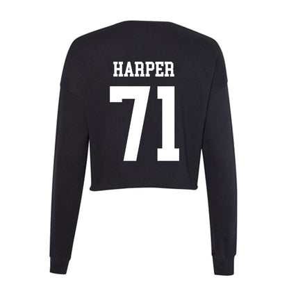 UNC Charlotte - NCAA Football : Amar Harper - Women's Cropped Crew Fleece-1