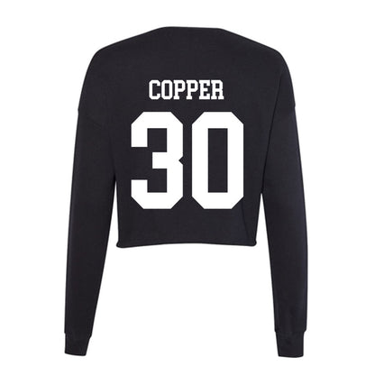 UNC Charlotte - NCAA Baseball : Eddie Copper - Women's Cropped Crew Fleece-1