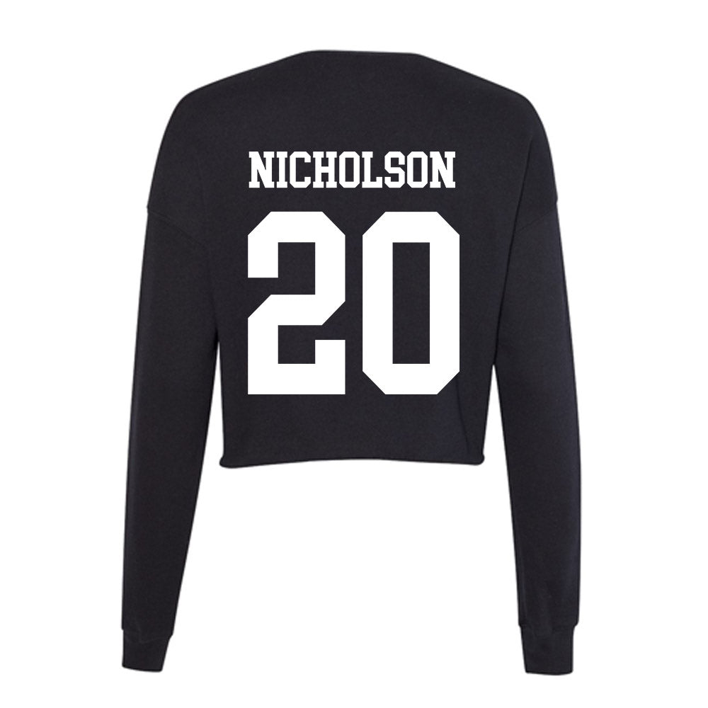 UNC Charlotte - NCAA Football : Donte Nicholson - Women's Cropped Crew Fleece-1
