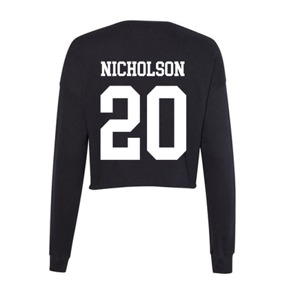 UNC Charlotte - NCAA Football : Donte Nicholson - Women's Cropped Crew Fleece-1
