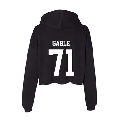 OKBU - NCAA Football : Tristan Gable - Women's Crop Fleece Hoodie-1