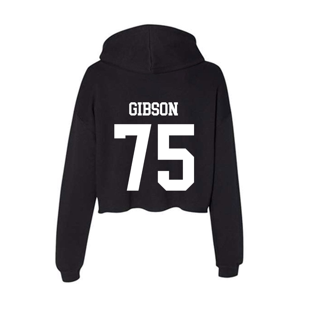 OKBU - NCAA Football : Brennan Gibson - Women's Crop Fleece Hoodie-1