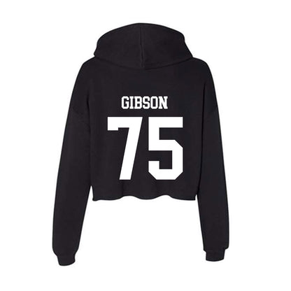 OKBU - NCAA Football : Brennan Gibson - Women's Crop Fleece Hoodie-1