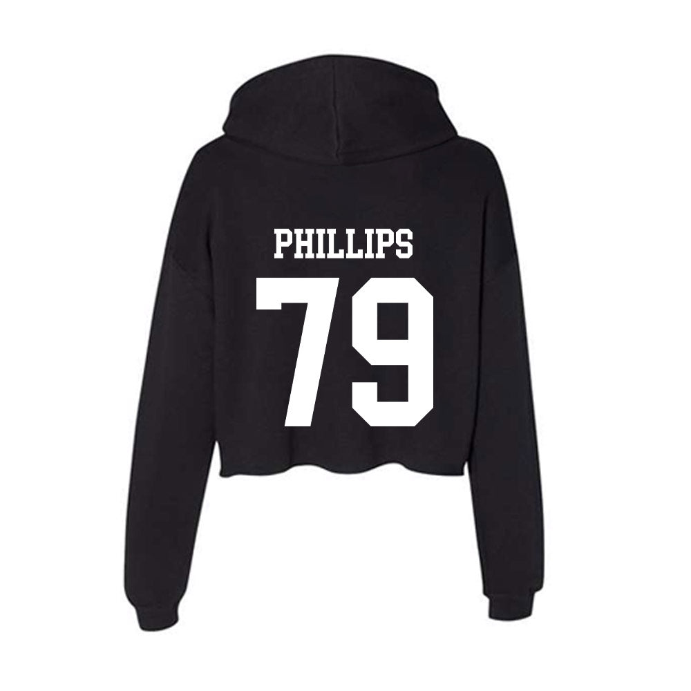 OKBU - NCAA Football : Brady Phillips - Women's Crop Fleece Hoodie-1