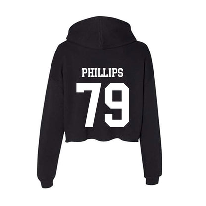 OKBU - NCAA Football : Brady Phillips - Women's Crop Fleece Hoodie-1