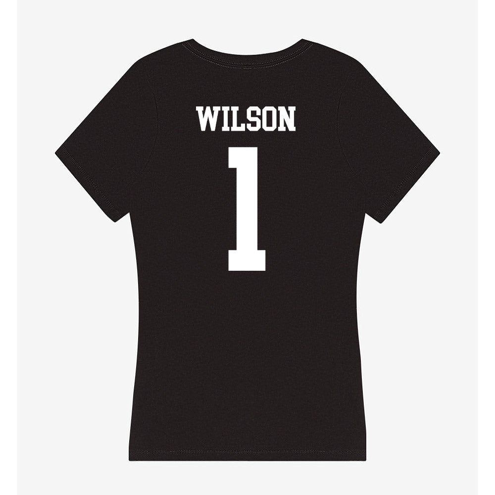 OKBU - NCAA Men's Basketball : Nathan Wilson - Women's V-Neck T-Shirt-1