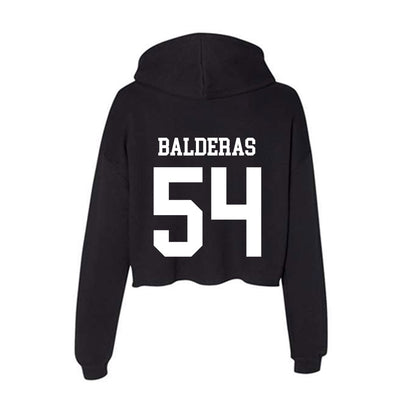 OKBU - NCAA Football : David Balderas - Women's Crop Fleece Hooded Sweatshirt-1