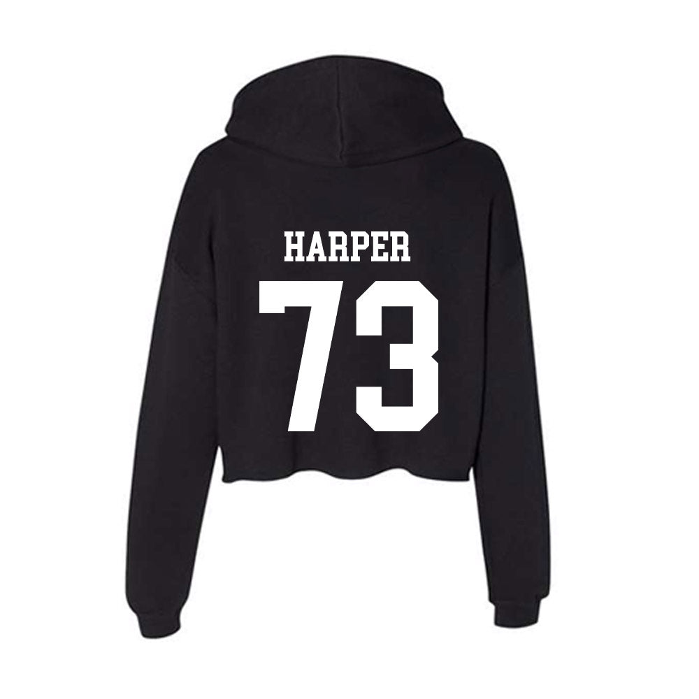 OKBU - NCAA Football : Ian Harper - Women's Crop Fleece Hoodie-1
