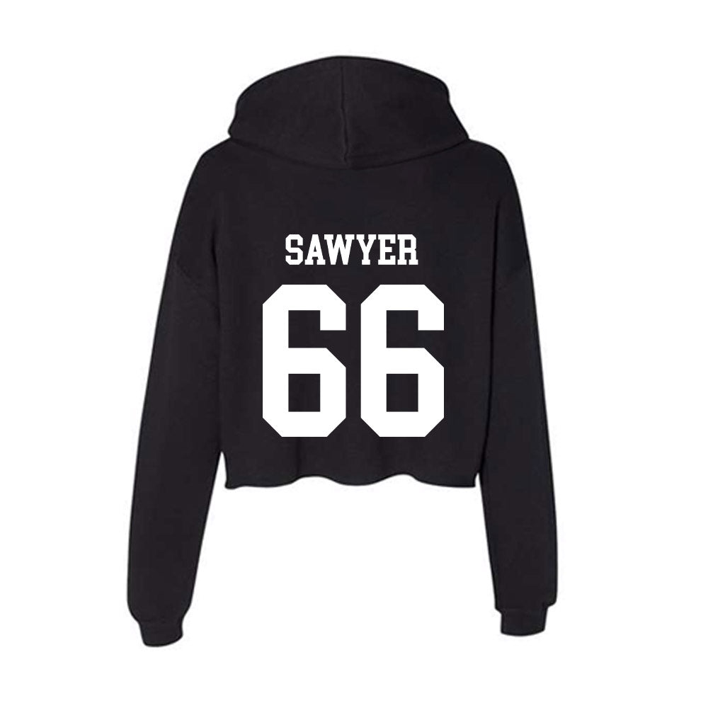 OKBU - NCAA Football : Andrew Sawyer - Women's Crop Fleece Hoodie-1