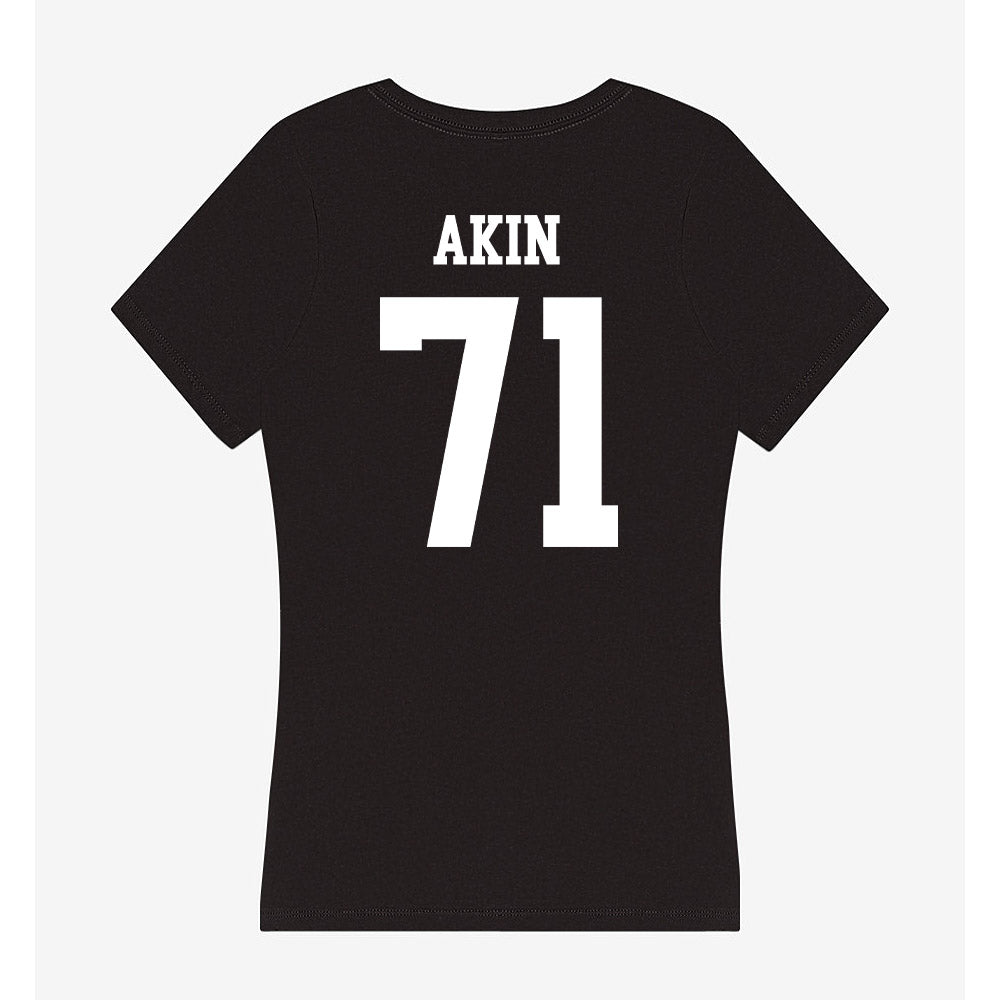 OKBU - NCAA Football : Owen Akin - Women's V-Neck T-Shirt-1