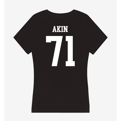 OKBU - NCAA Football : Owen Akin - Women's V-Neck T-Shirt-1