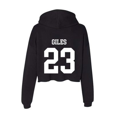 OKBU - NCAA Football : Caleb Giles - Women's Crop Fleece Hoodie-1